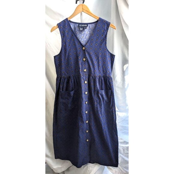 JG Hook Dresses & Skirts - Vintage 90s JG HOOK Pinafore Smock Dress 100% Cotton Teacher Vibes Size 6P